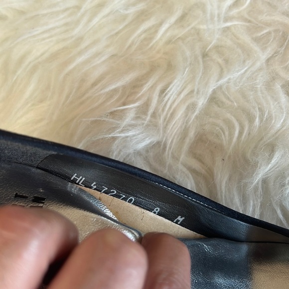 Stuart Weitzman Black Polly Pump Satin Peep Toe Pumps Stiletto Heels Size 8 - Picture 7 of 13